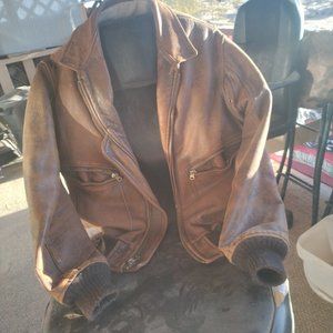 VINTAGE 1985 AVEREX USA Bomber REAL LEATHER ( Med-lrg)